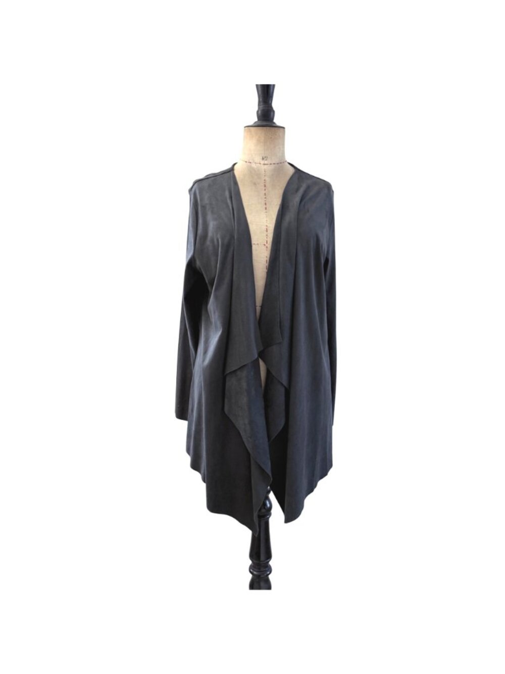 Soft Surroundings Women's Draped Cardigan XL Faux Suede Fall Fashion Open Front - Picture 3 of 12